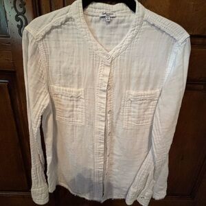 Splendid Cream Textured Button-Up Shirt